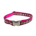 Sassy Dog Wear Wild Flowers Pink Dog Collar Adjusts 18-28 in. Large WILD FLOWER PINK4-C